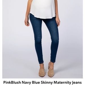 Navy Blue Maternity Skinny Jeans